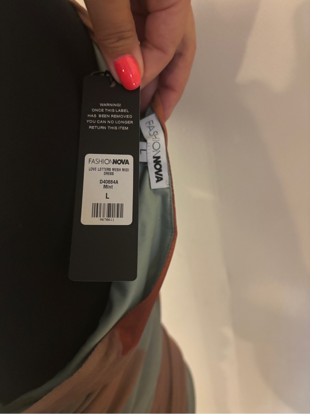 NWT Fashion Nova One-Shoulder Draped Maxi Dress Size L - Picture 5 of 6